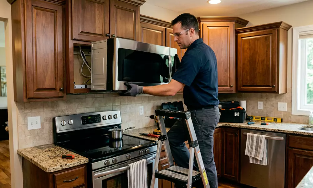 Microwave Installation in Lynn, MA