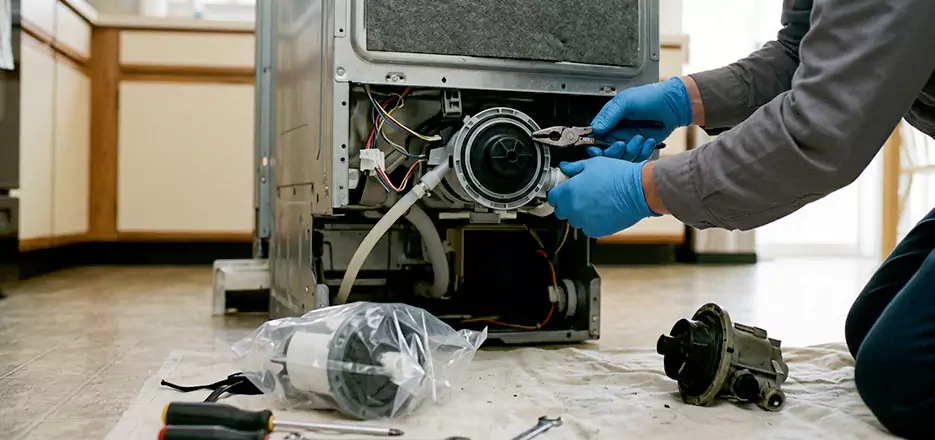 Dishwasher Motor Pump Replacement in Lynn